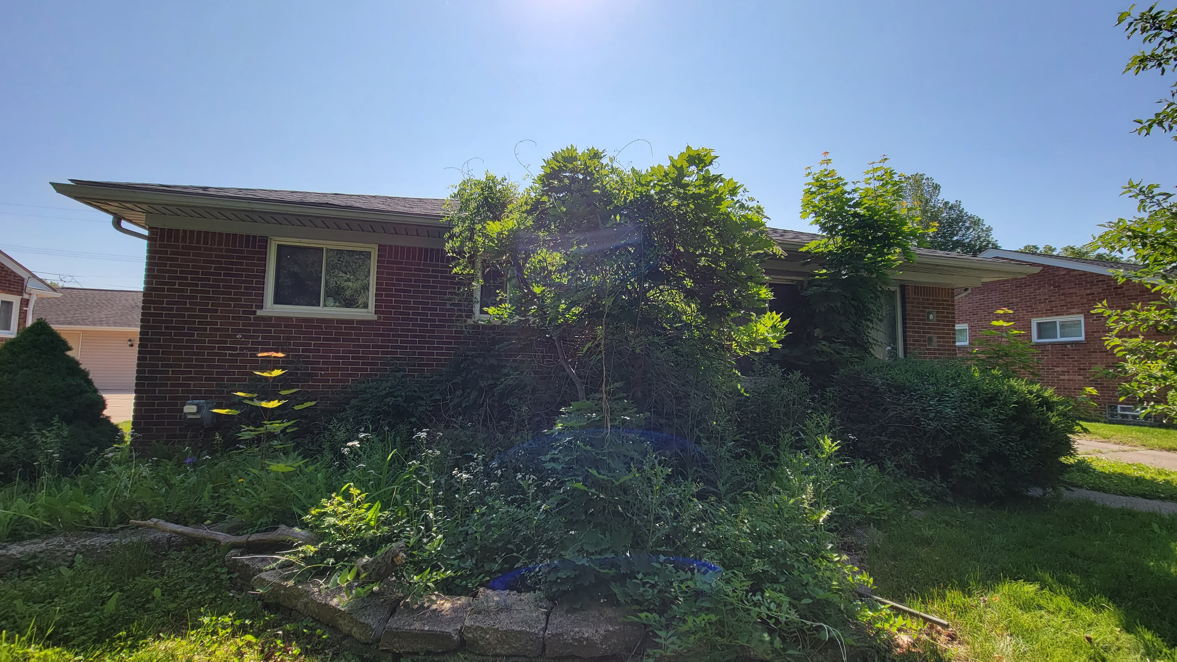 A fire-damaged, boarded-up single-family house M1 purchased for cash in any condition
